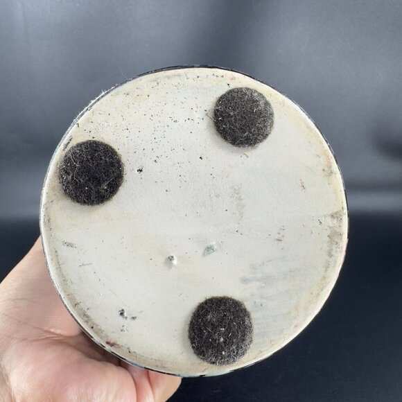 Harris Potteries Chicago Vase Splatter Black Multicolor Glaze Rare Glaze 11inch - Picture 5 of 15